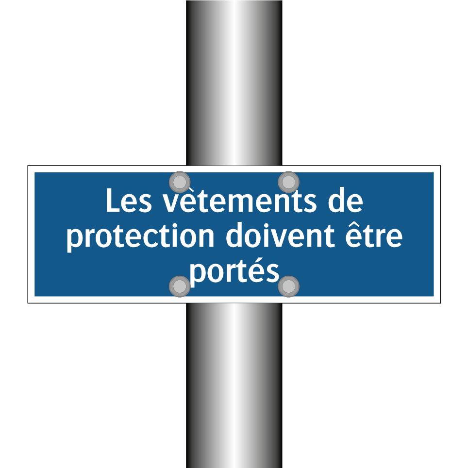 Les vêtements de protection doivent être portés