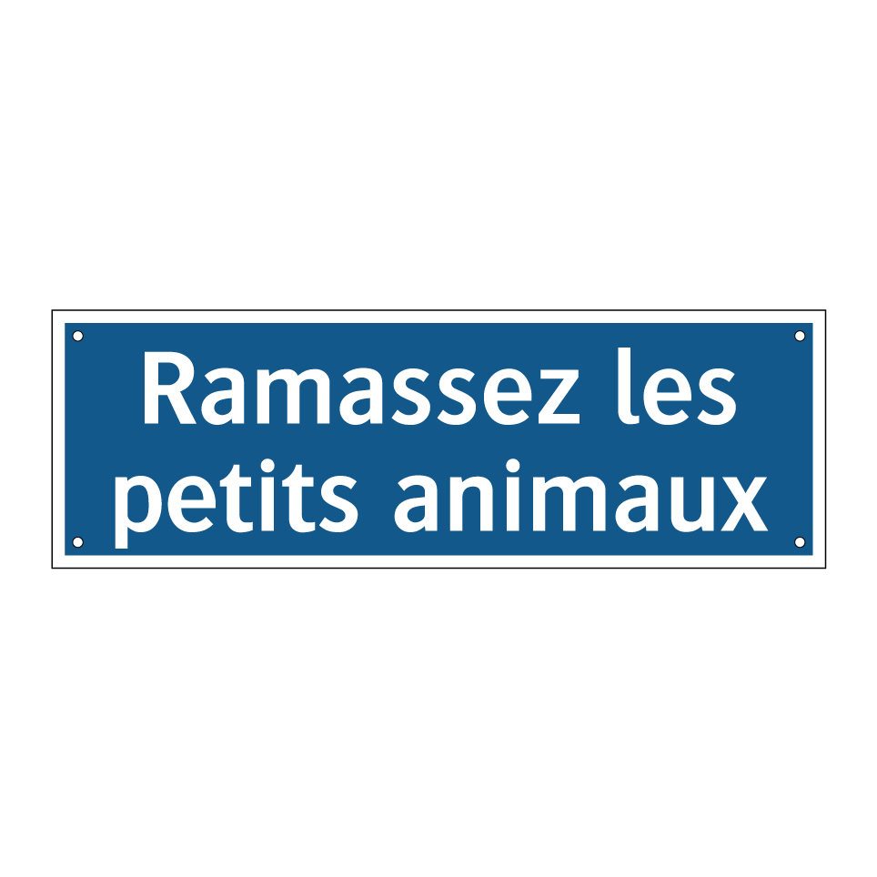 Ramassez les petits animaux