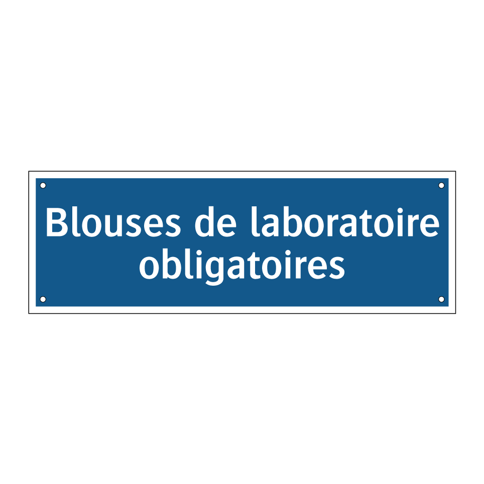 Blouses de laboratoire obligatoires
