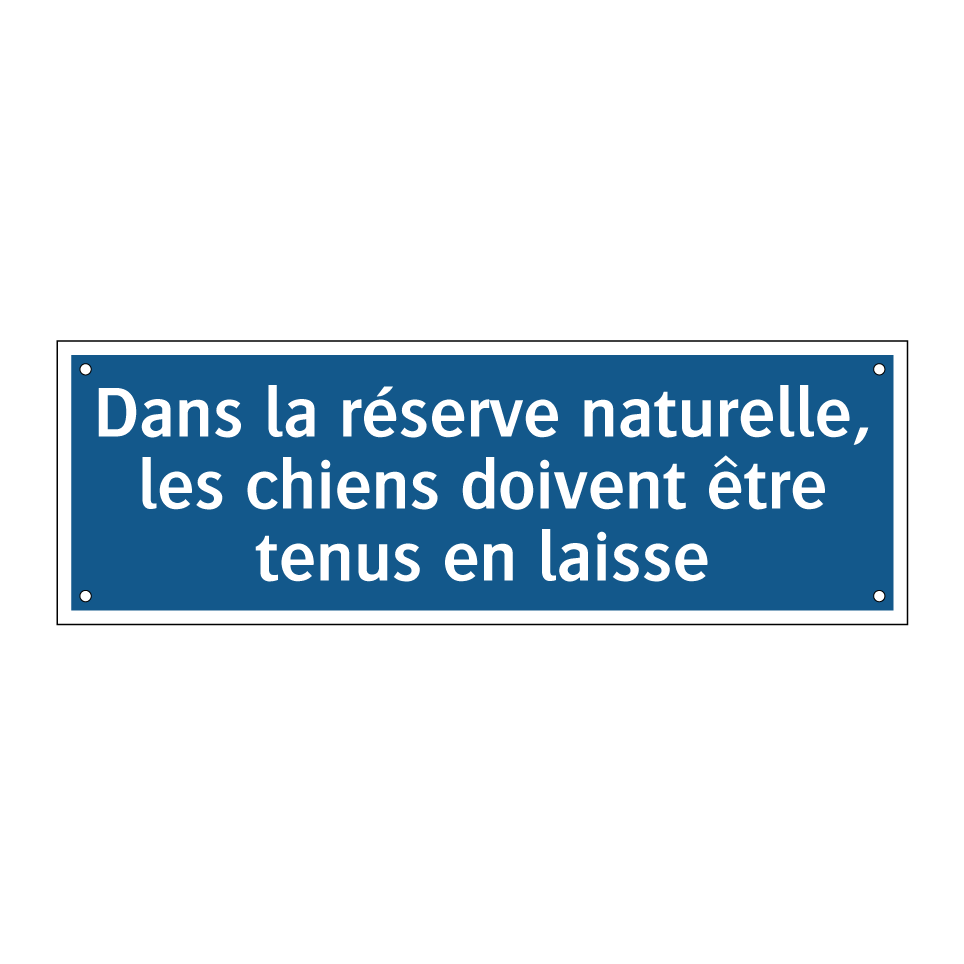 Dans la réserve naturelle, les chiens doivent être tenus en laisse