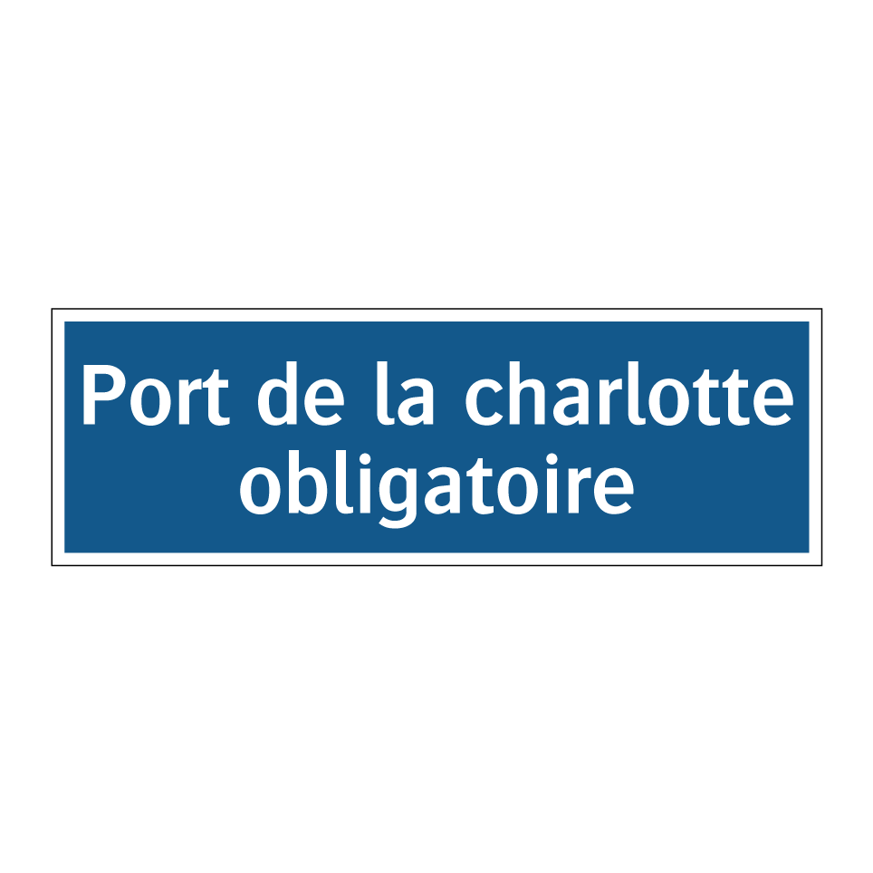 Port de la charlotte obligatoire