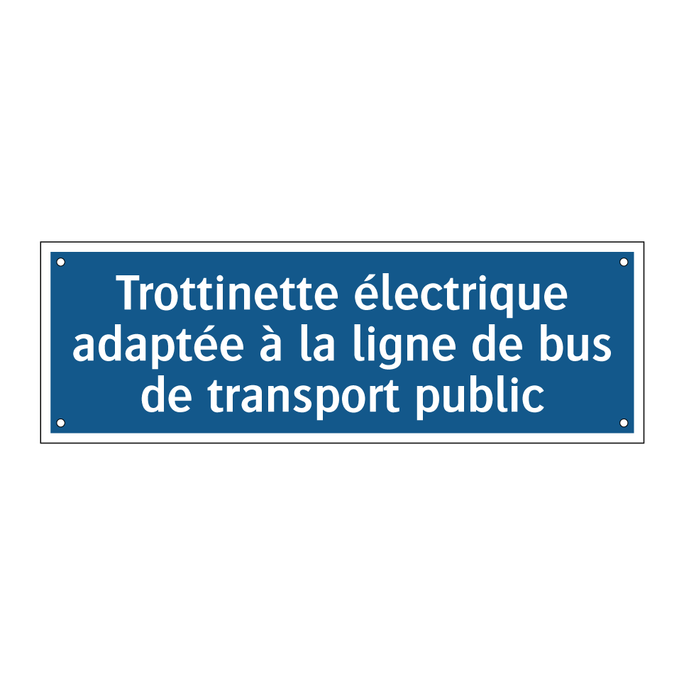 Trottinette électrique adaptée à la ligne de bus de transport public