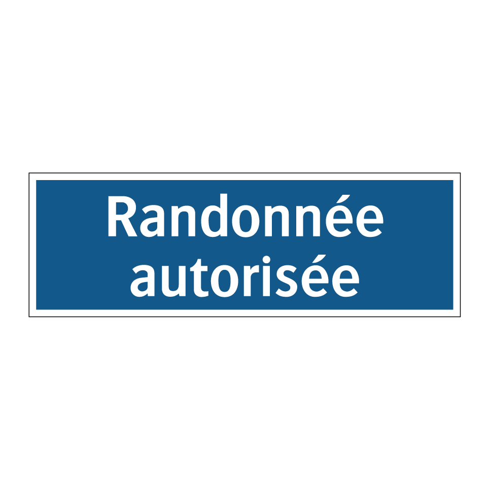 Randonnée autorisée