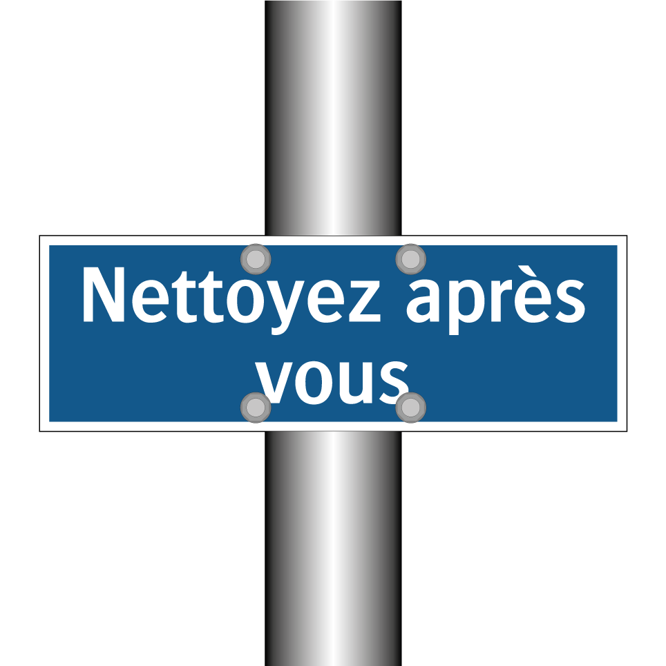 Nettoyez après vous