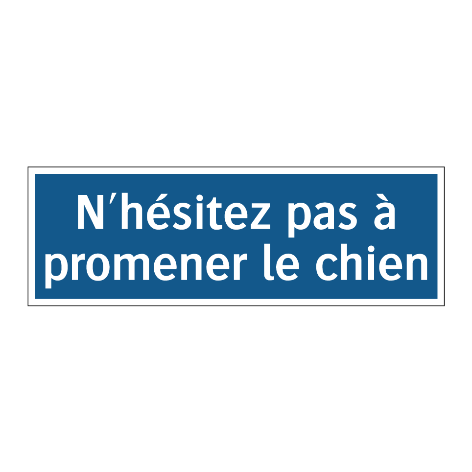 N'hésitez pas à promener le chien