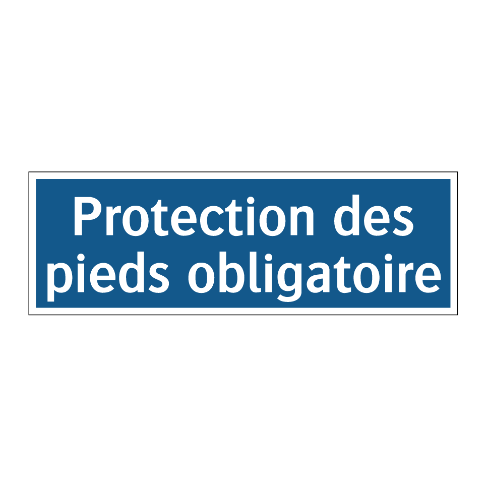 Protection des pieds obligatoire