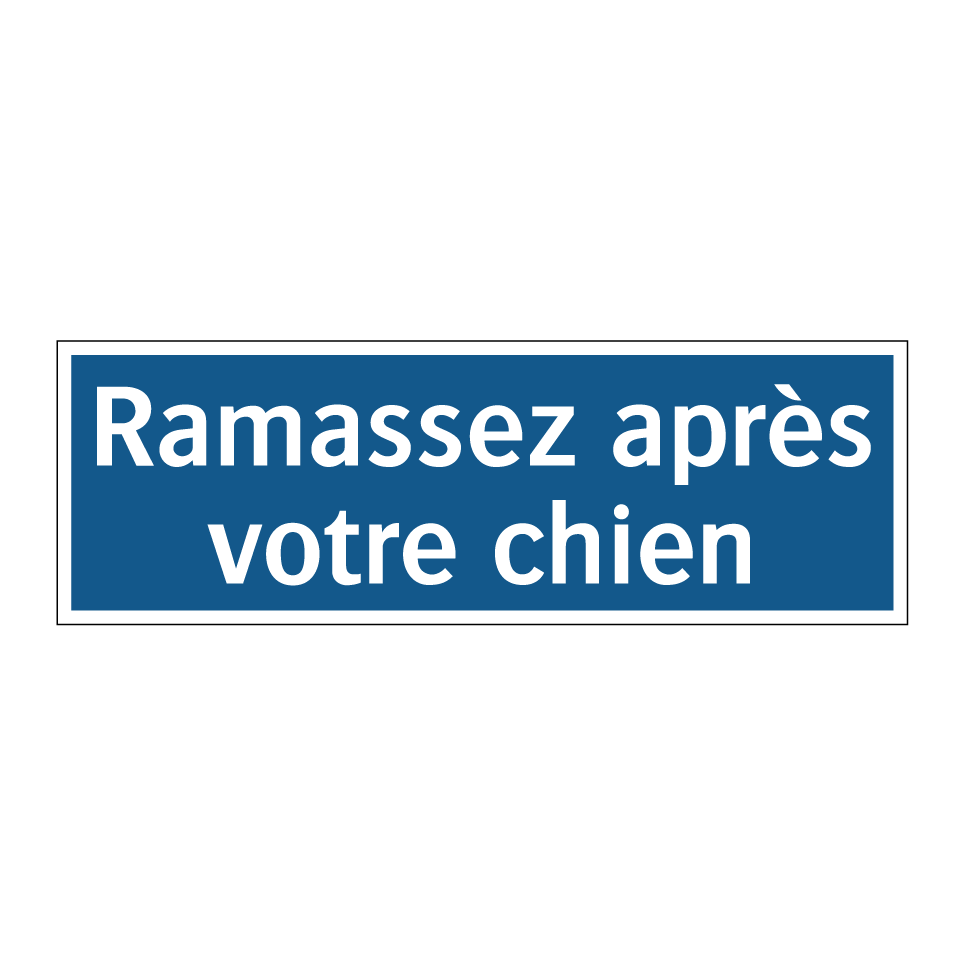 Ramassez après votre chien