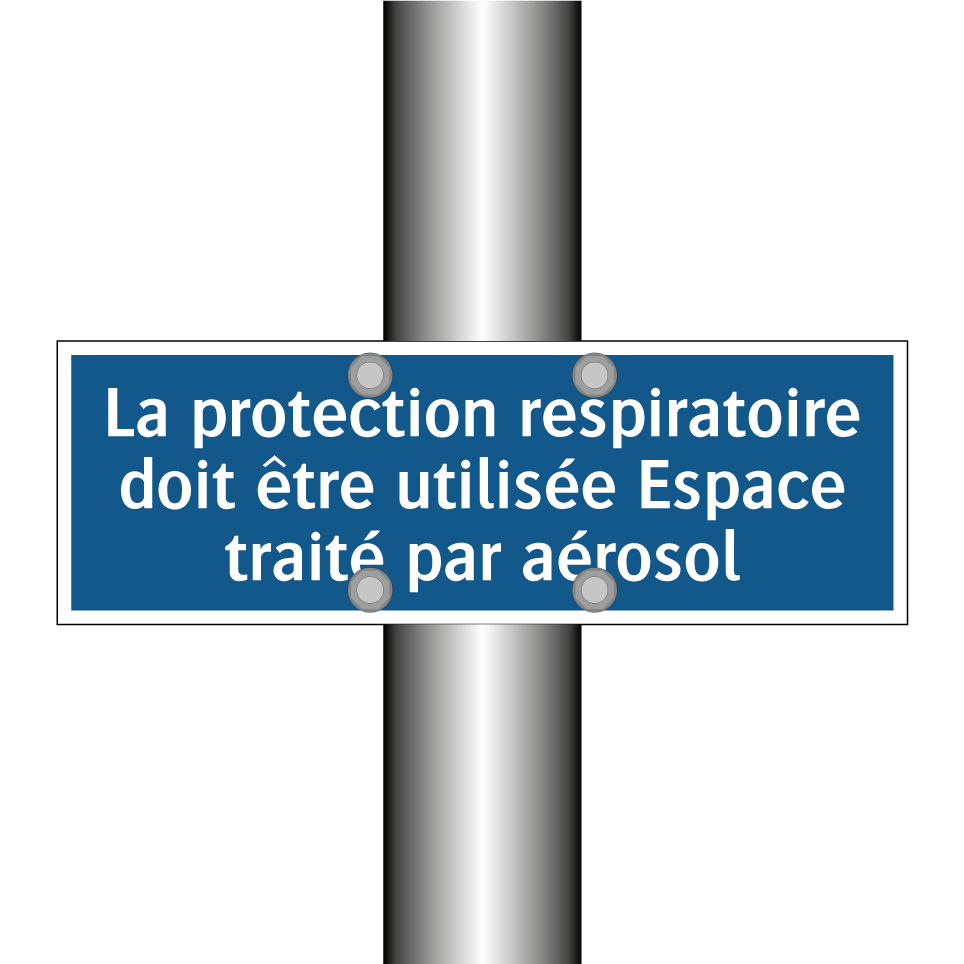 La protection respiratoire doit être utilisée Espace traité par aérosol