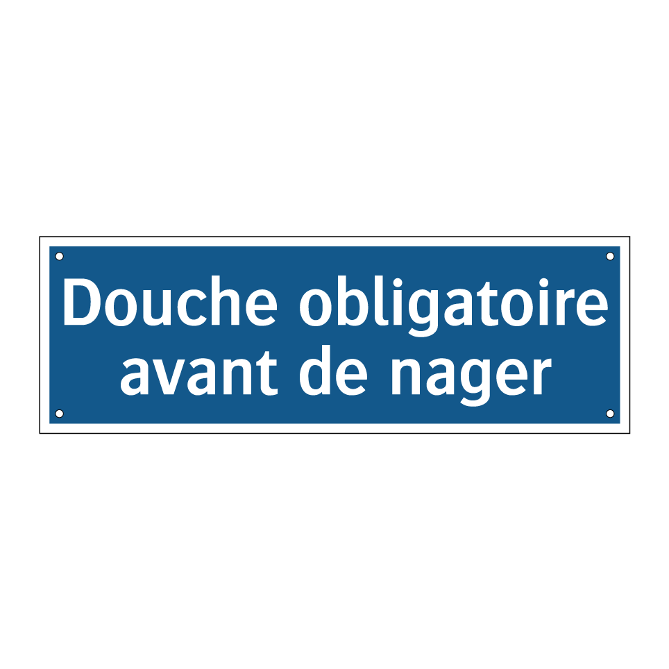 Douche obligatoire avant de nager