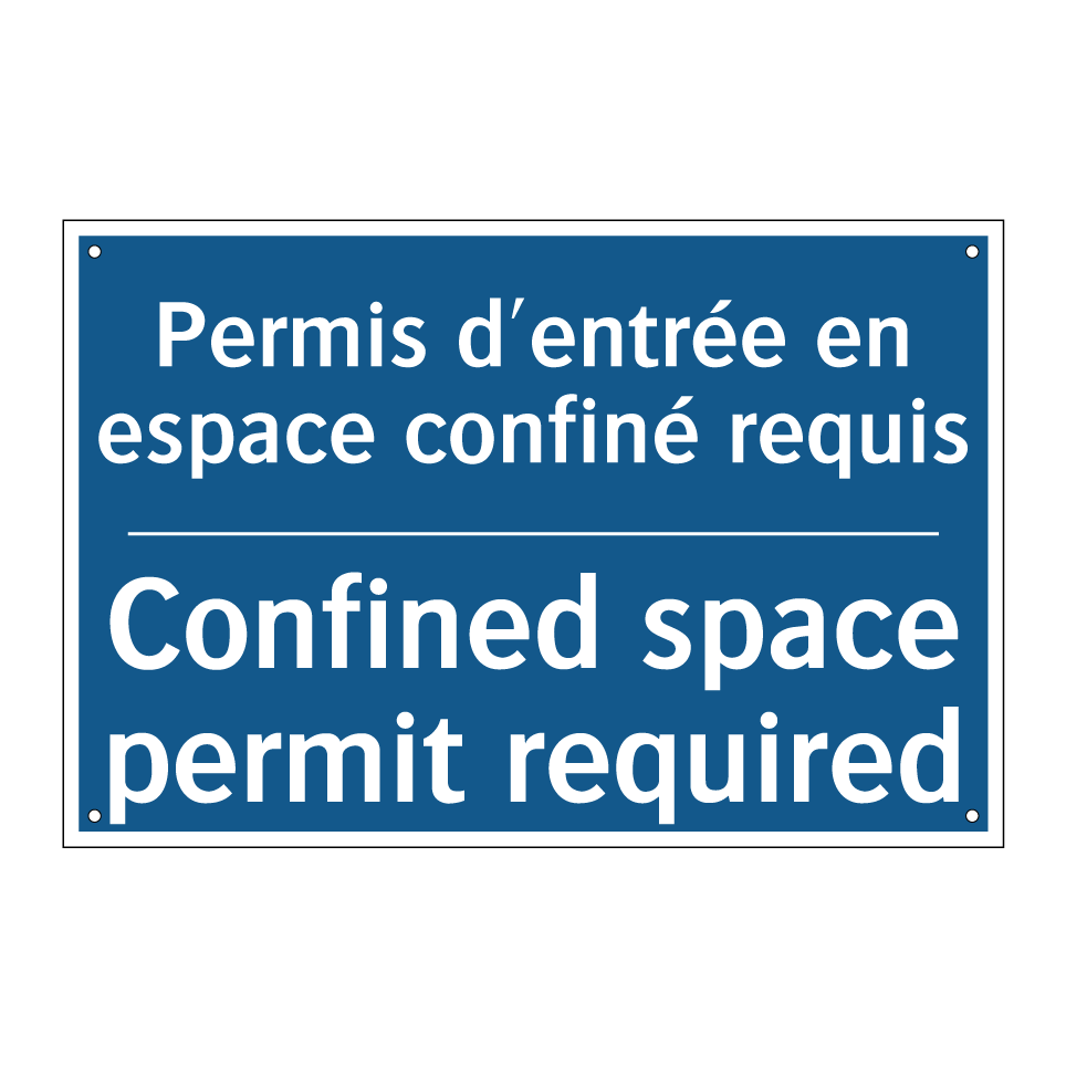 Permis d'entrée en espace confiné  /.../ - Confined space permit required