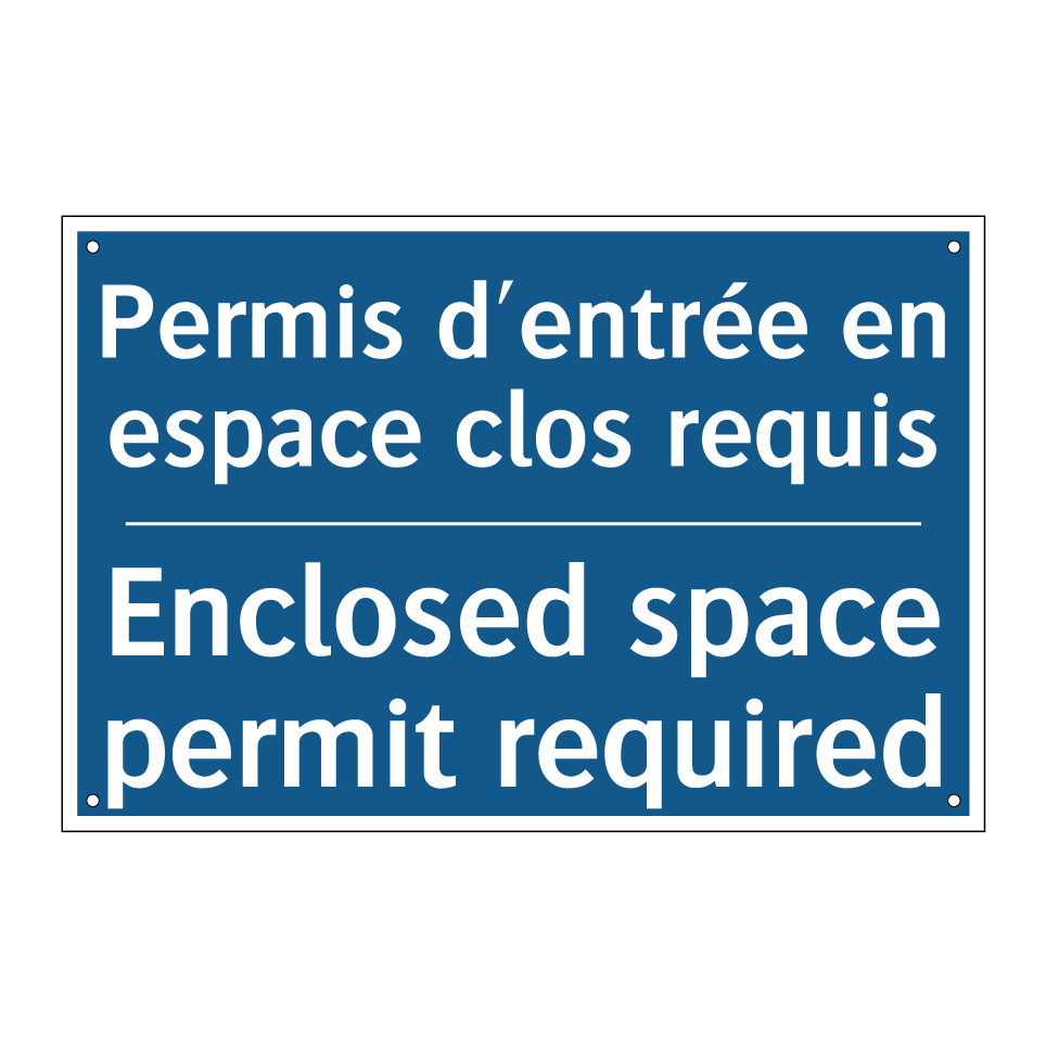 Permis d'entrée en espace clos  /.../ - Enclosed space permit required