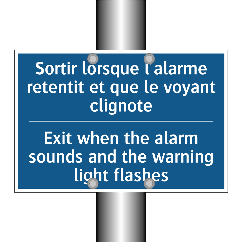 Sortir lorsque l'alarme retentit  /.../ - Exit when the alarm sounds and  /.../