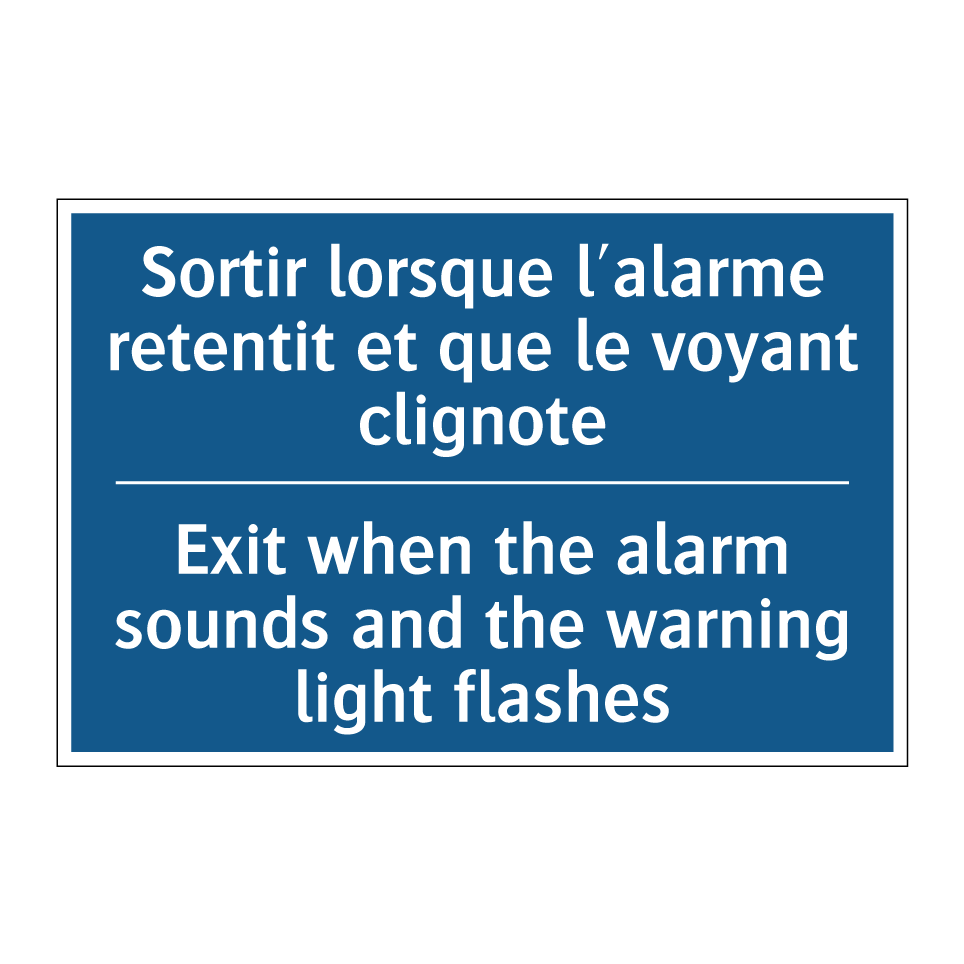 Sortir lorsque l'alarme retentit  /.../ - Exit when the alarm sounds and  /.../