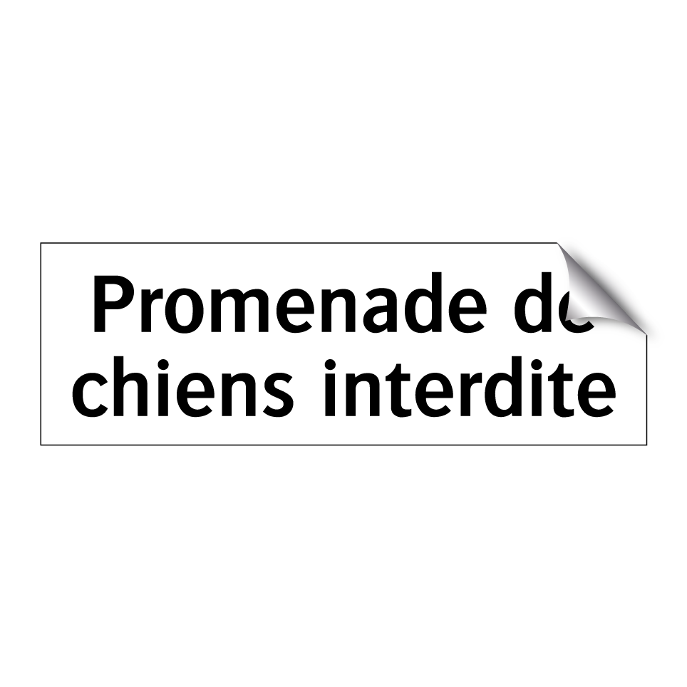 Promenade de chiens interdite