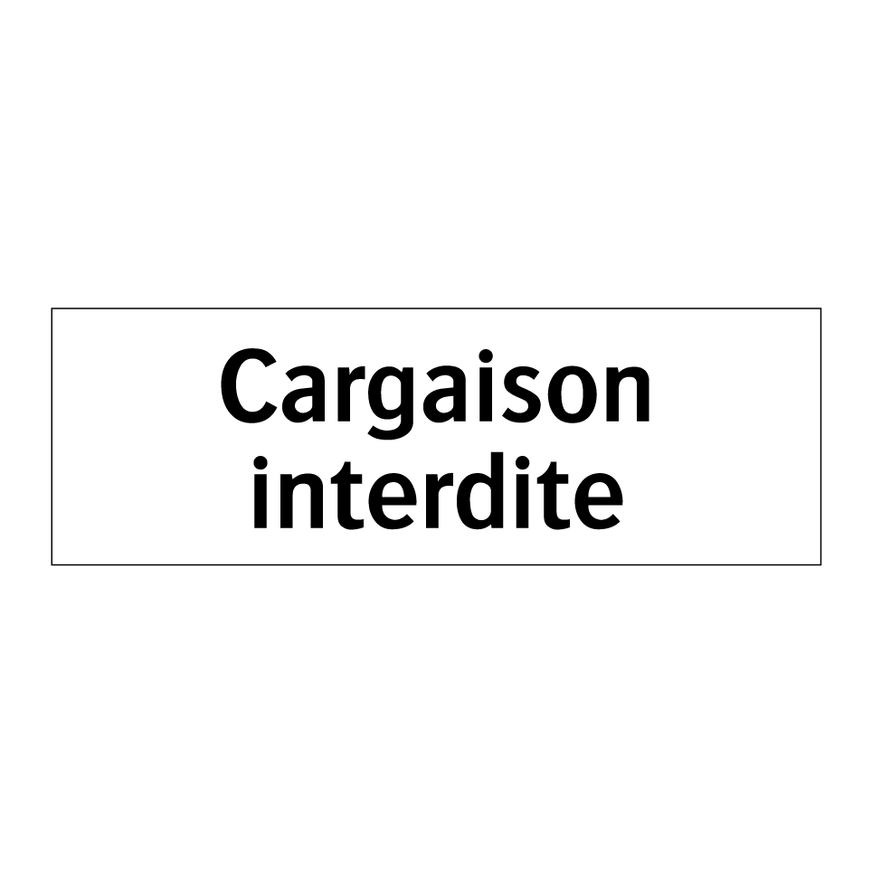 Cargaison interdite