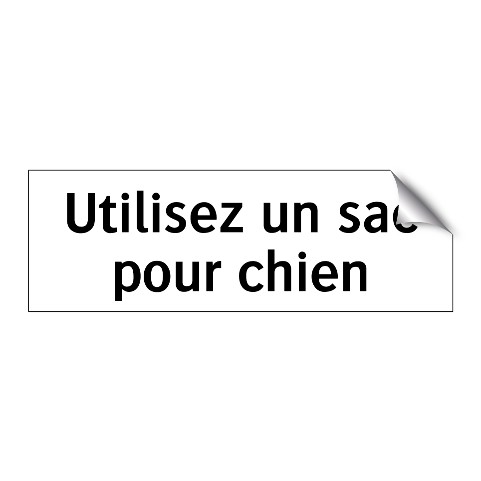 Utilisez un sac pour chien