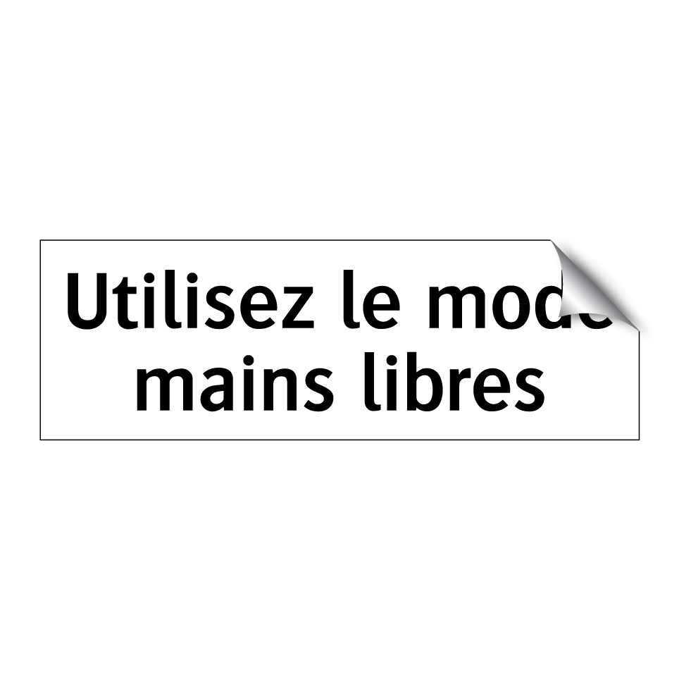 Utilisez le mode mains libres