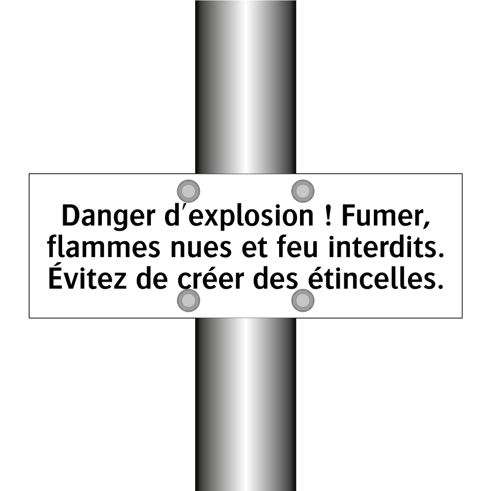 Danger d'explosion ! Fumer, flammes nues et feu interdits. Évitez de créer des étincelles.