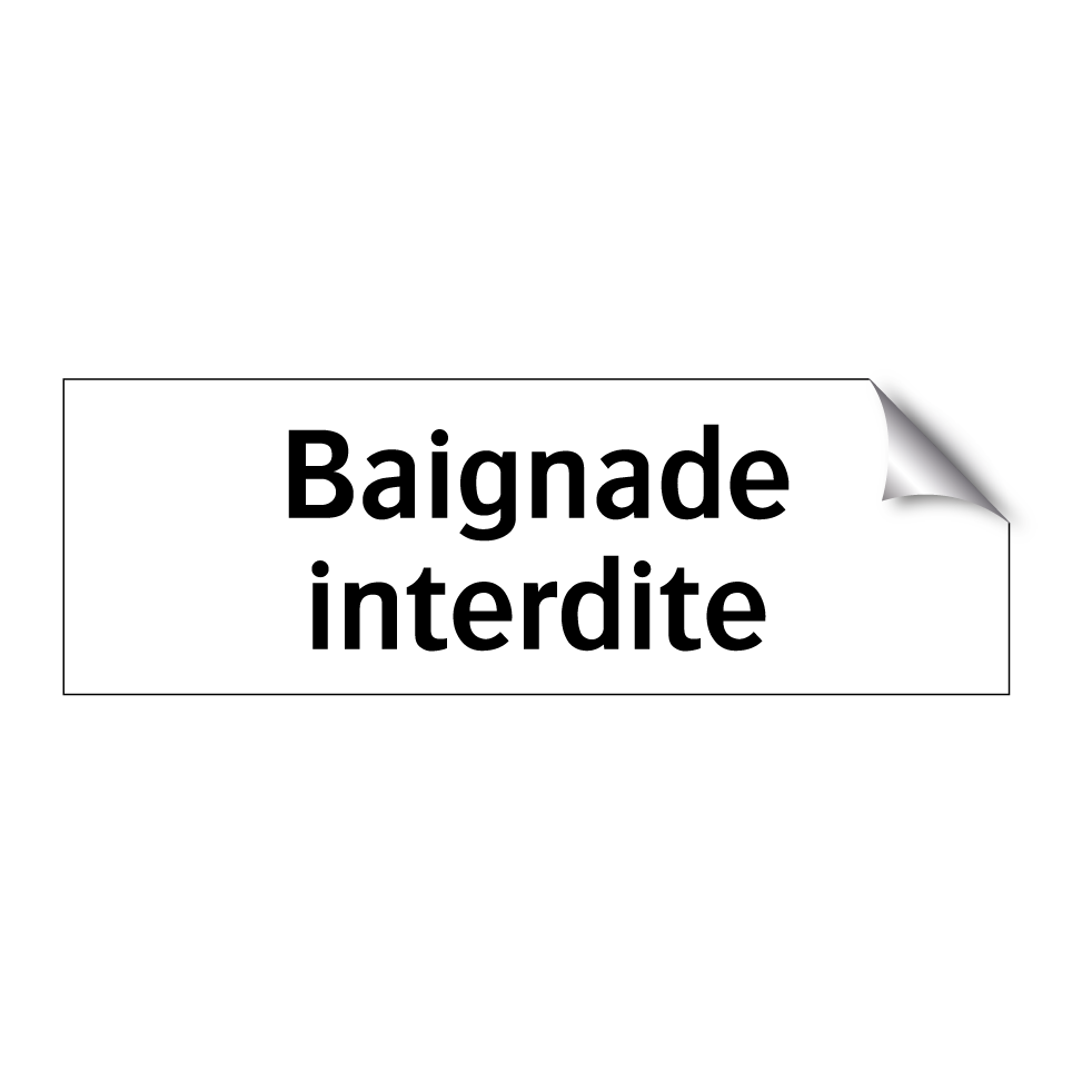 Baignade interdite