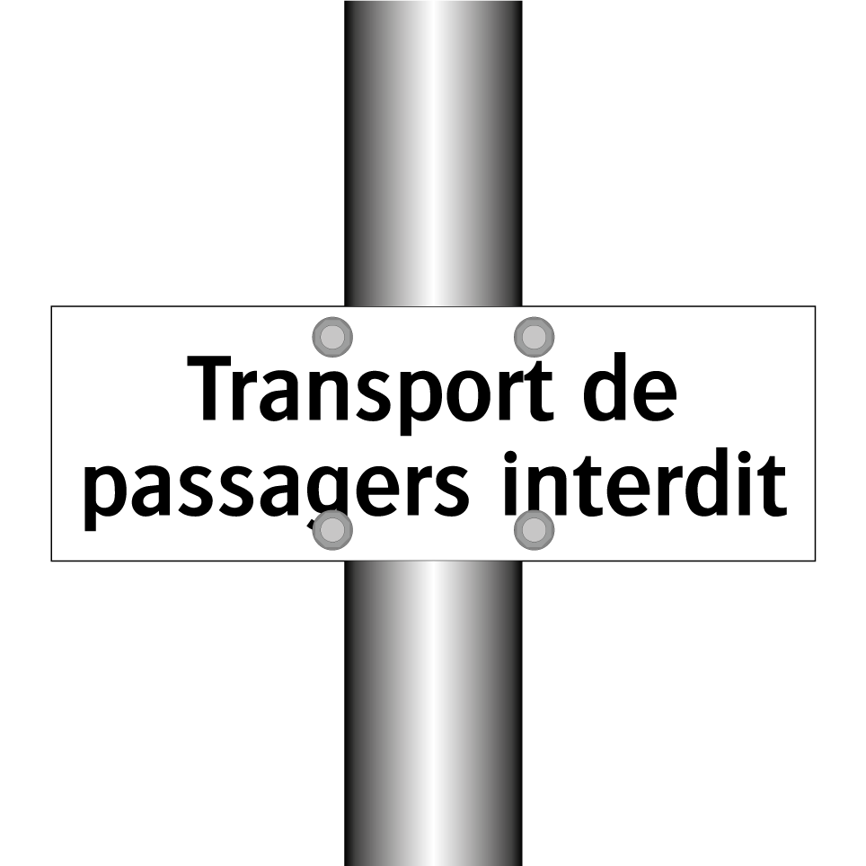 Transport de passagers interdit