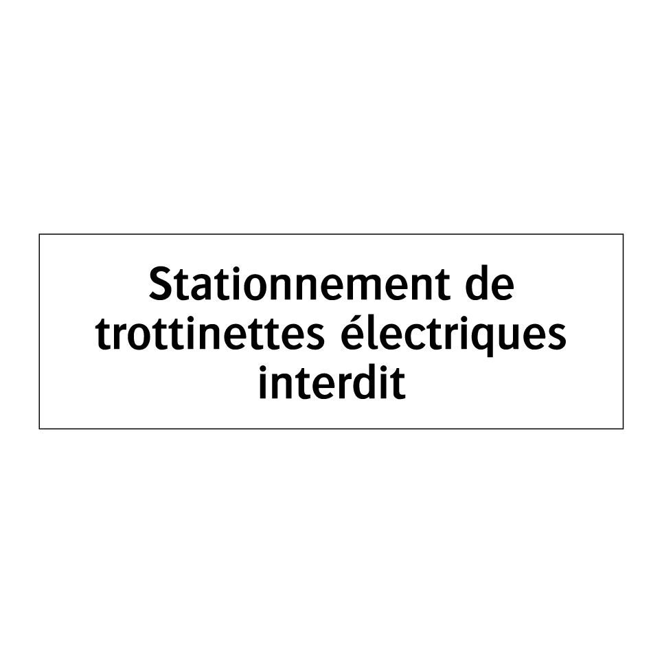 Stationnement de trottinettes électriques interdit