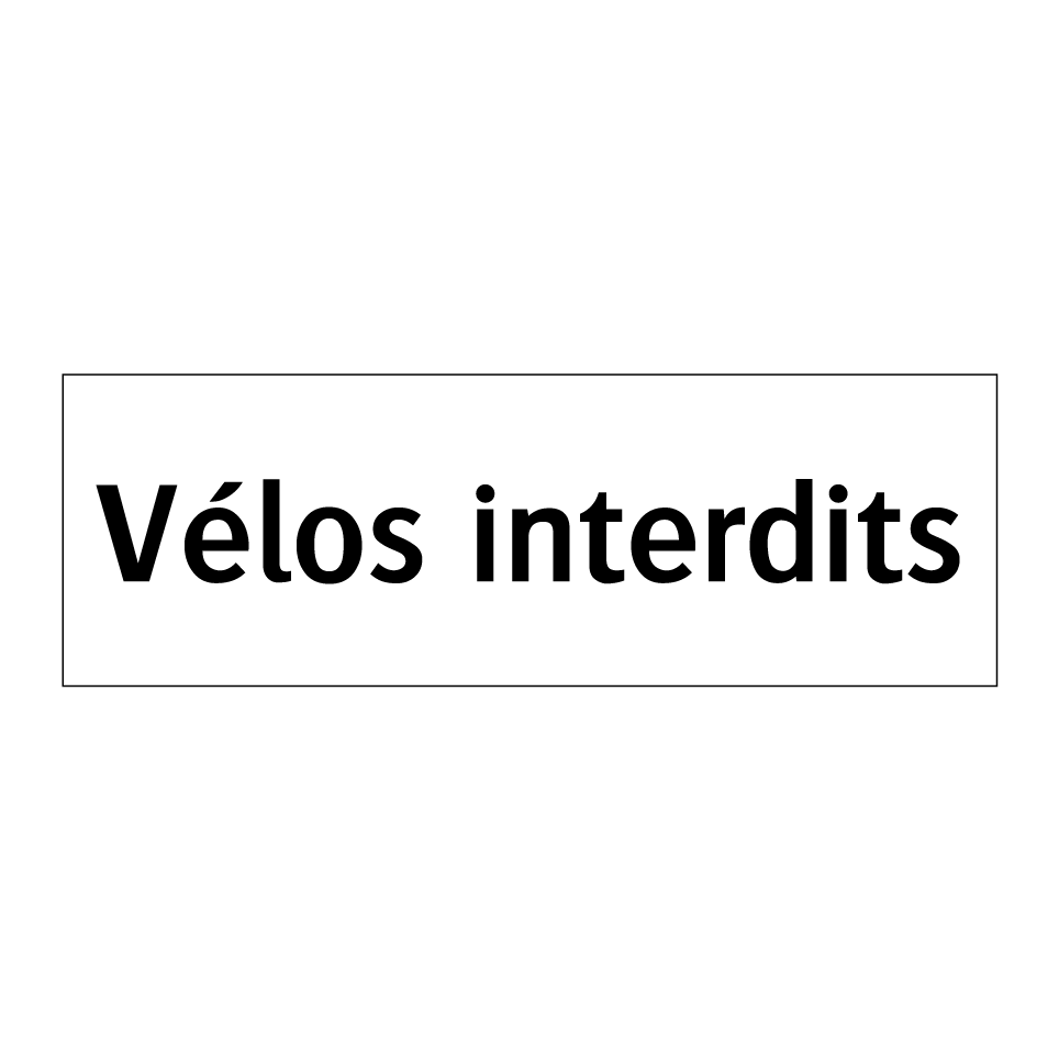 Vélos interdits