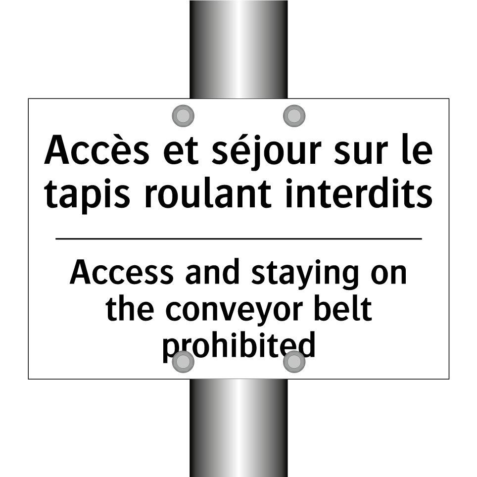 Accès et séjour sur le tapis roulant  /.../ - Access and staying on the conveyor  /.../