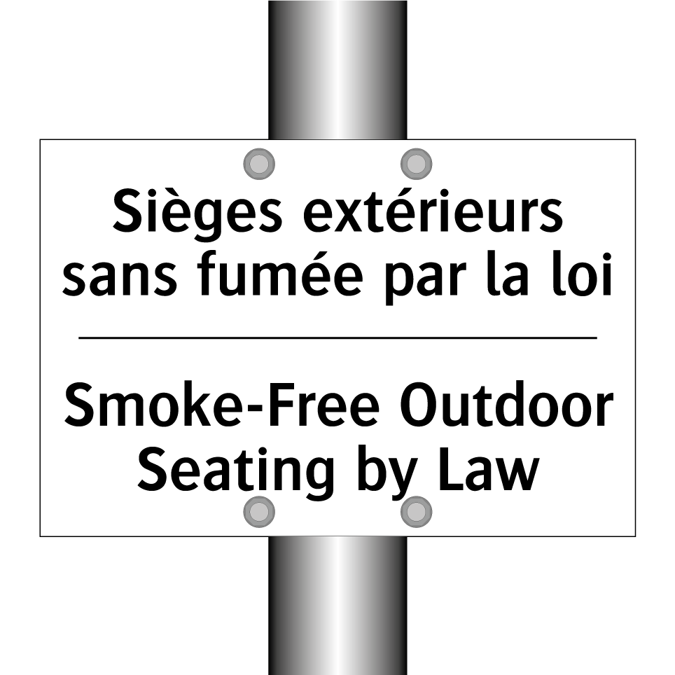 Sièges extérieurs sans fumée par  /.../ - Smoke-Free Outdoor Seating by  /.../