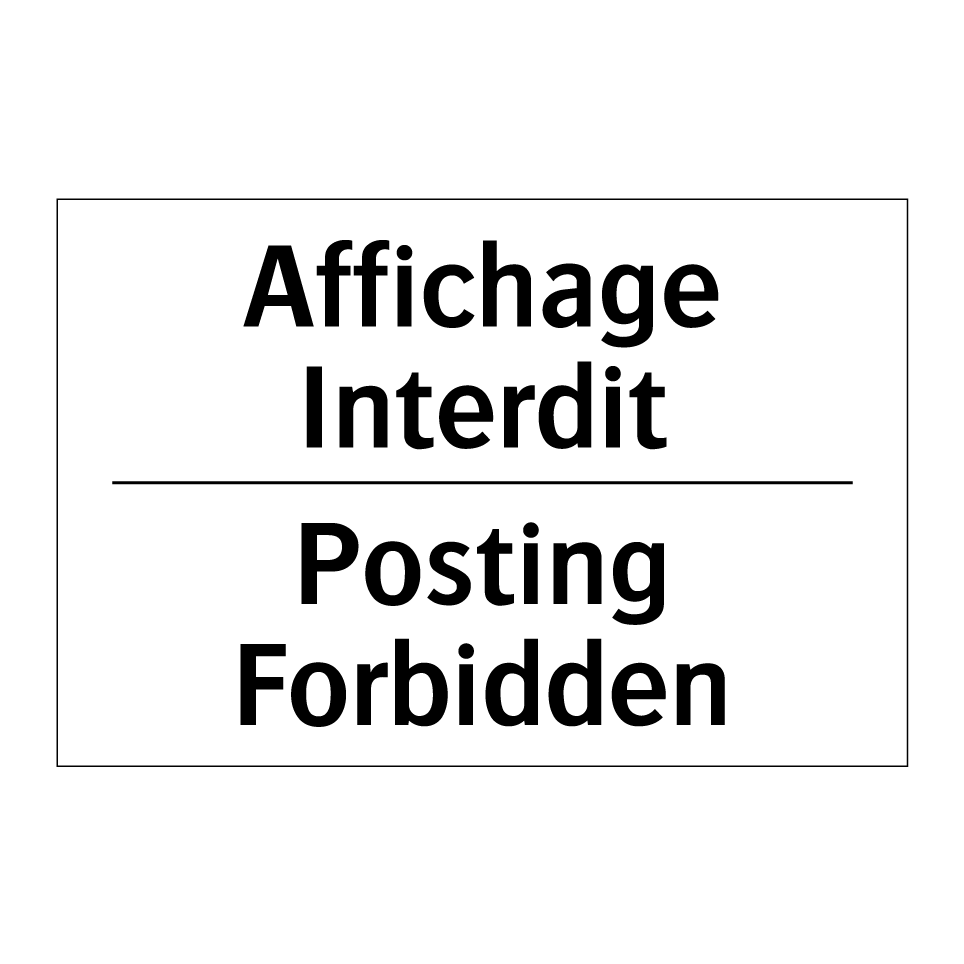 Affichage Interdit - Posting Forbidden