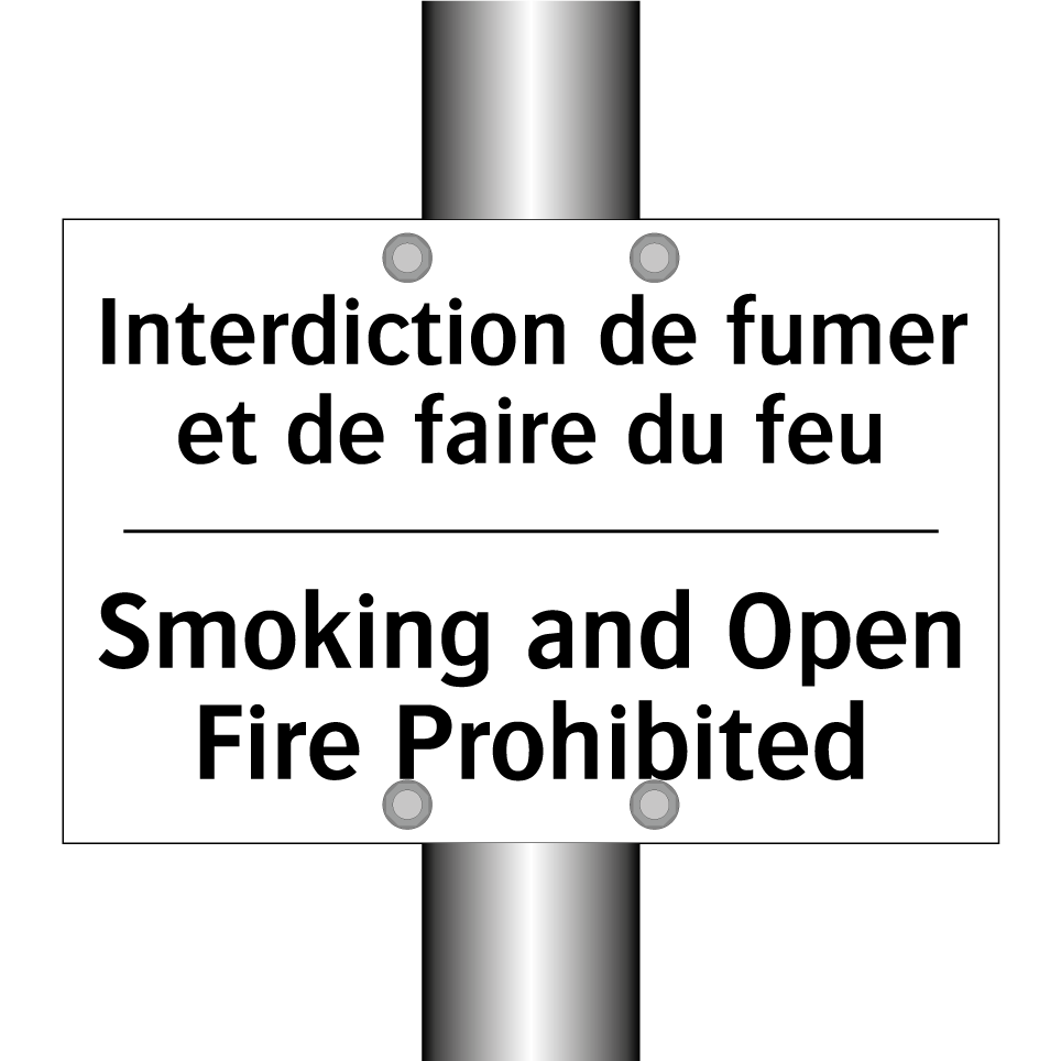 Interdiction de fumer et de faire  /.../ - Smoking and Open Fire Prohibited /.../