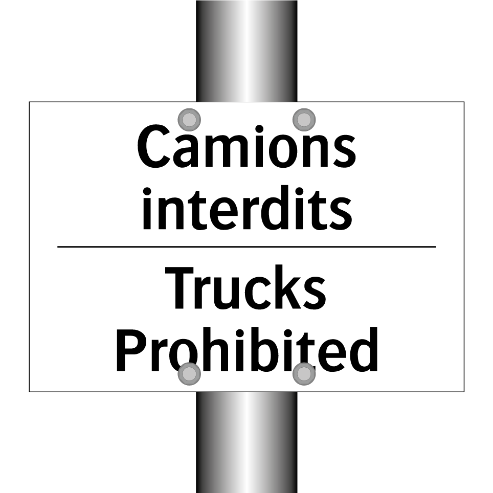 Camions interdits - Trucks Prohibited