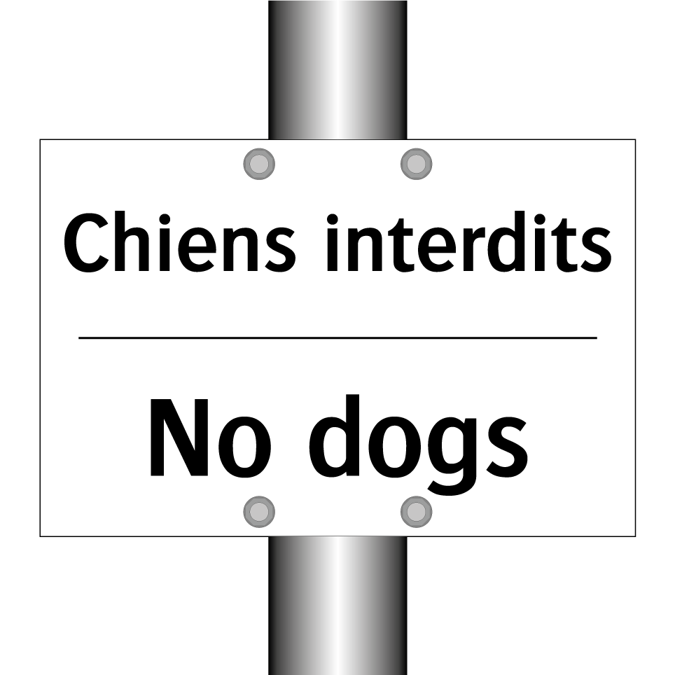 Chiens interdits - No dogs