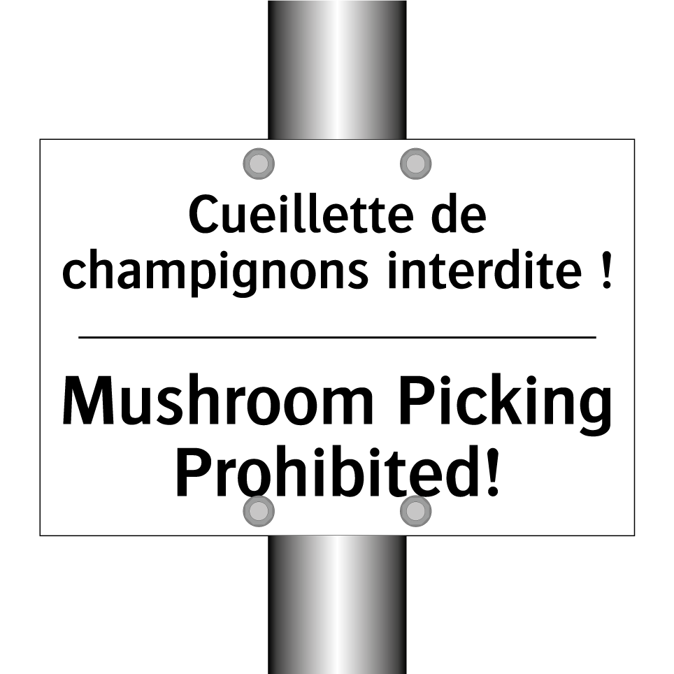 Cueillette de champignons interdite  /.../ - Mushroom Picking Prohibited!