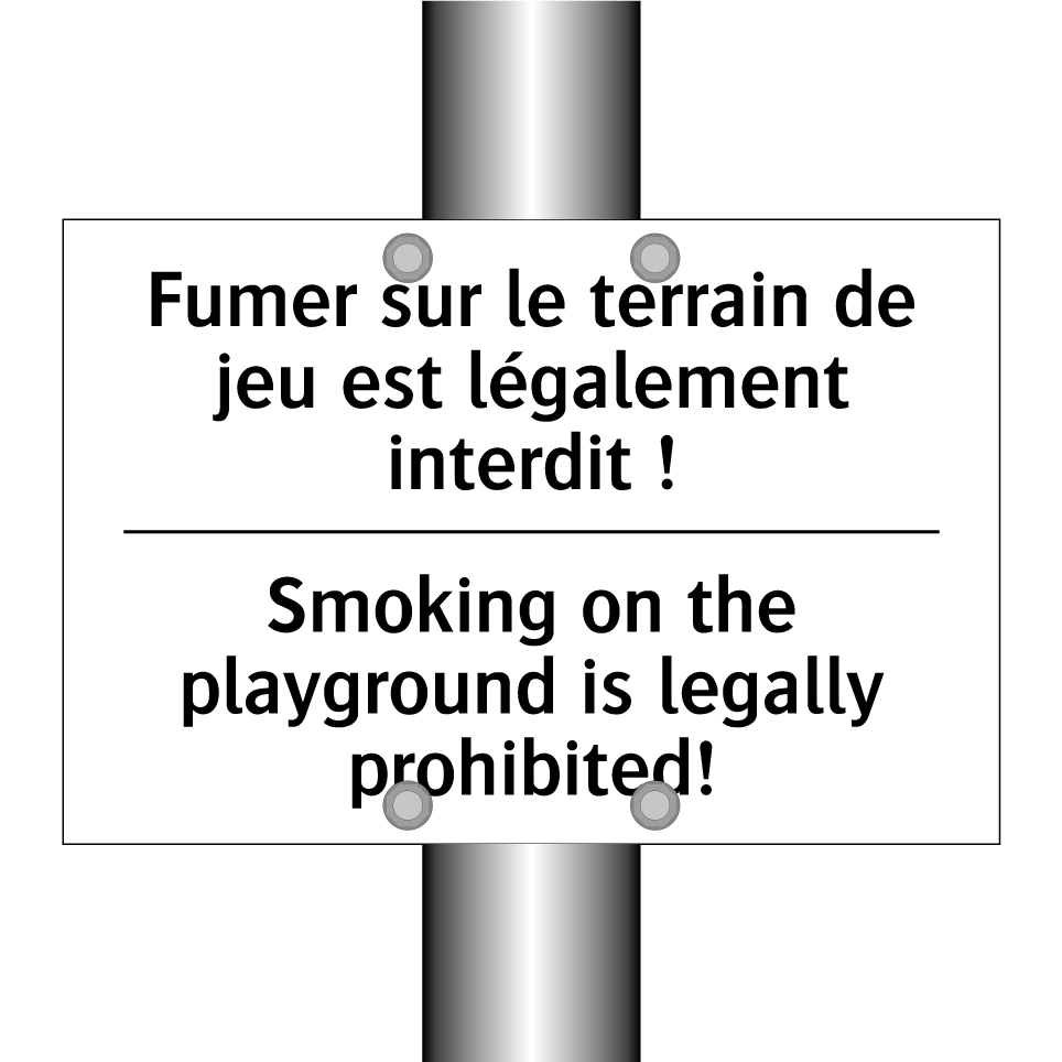 Fumer sur le terrain de jeu est  /.../ - Smoking on the playground is legally  /.../