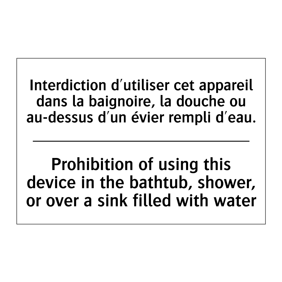Interdiction d'utiliser cet appareil  /.../ - Prohibition of using this device  /.../
