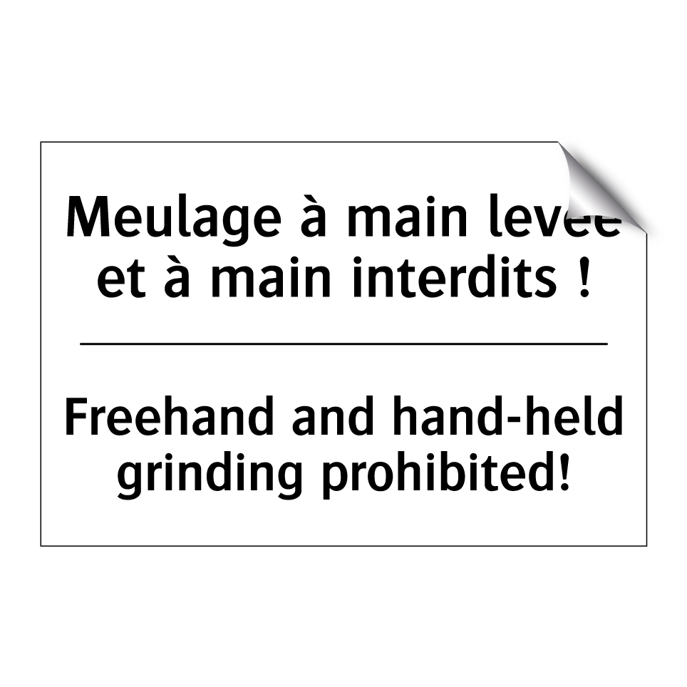 Meulage à main levée et à main  /.../ - Freehand and hand-held grinding  /.../