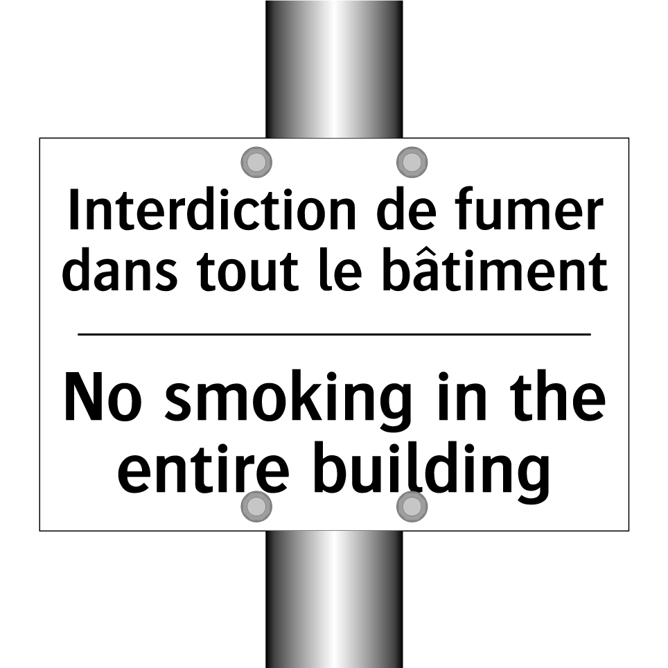Interdiction de fumer dans tout  /.../ - No smoking in the entire building /.../