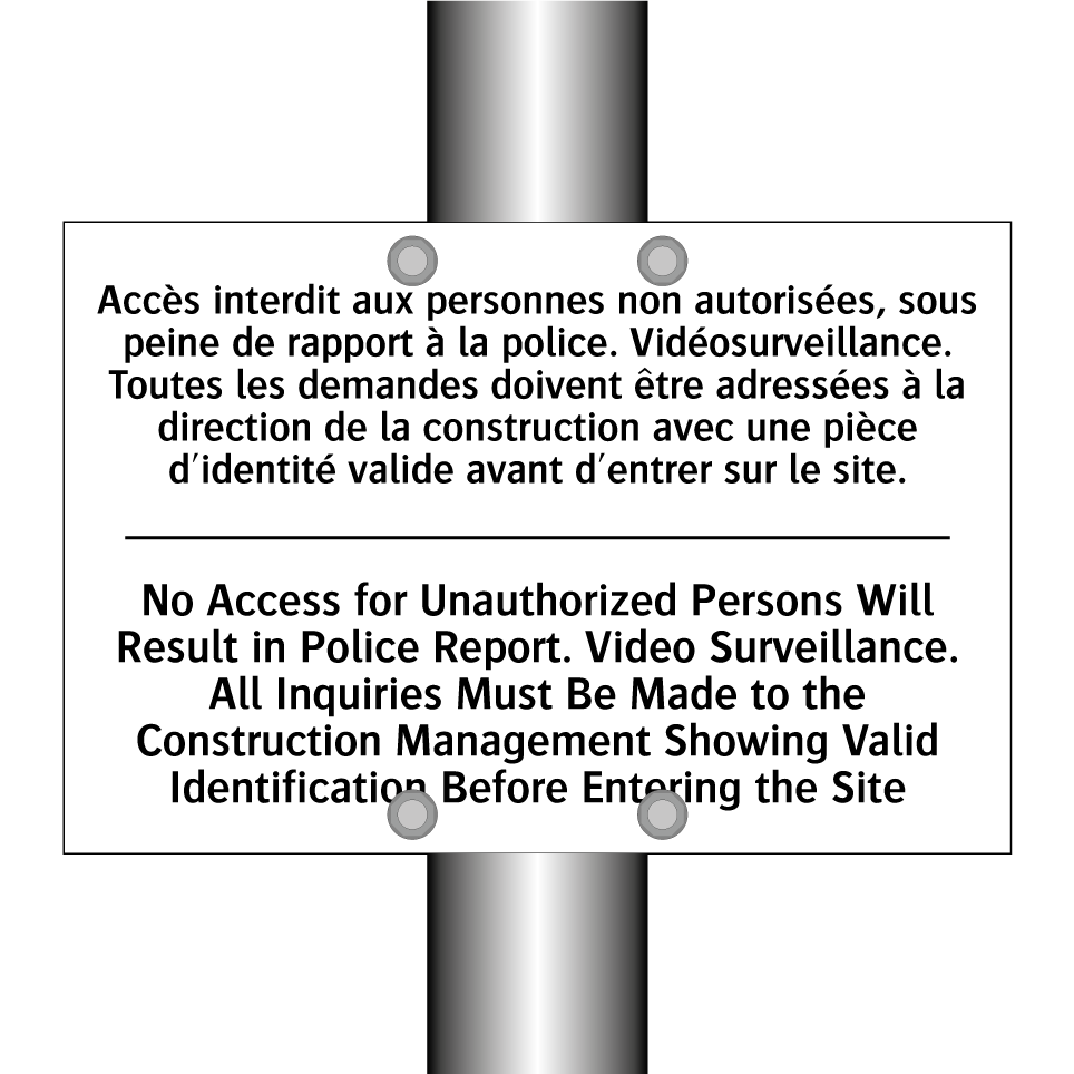 Accès interdit aux personnes non  /.../ - No Access for Unauthorized Persons  /.../