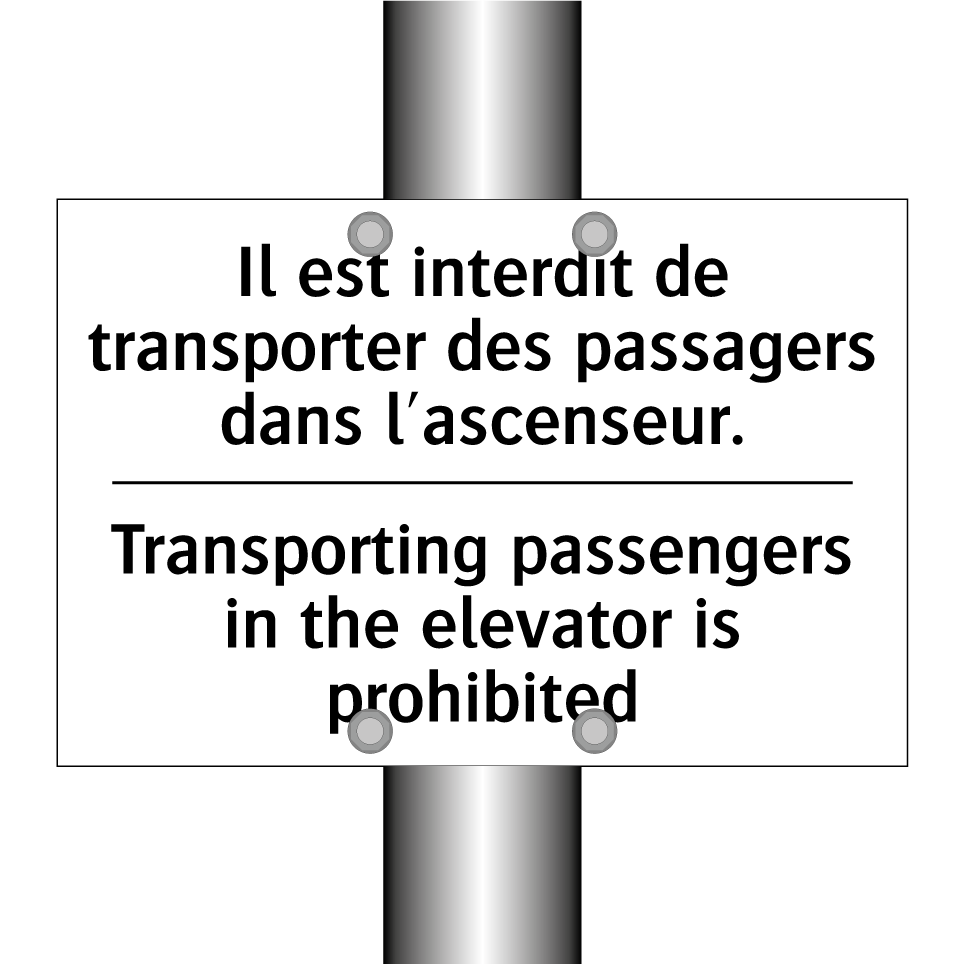 Il est interdit de transporter  /.../ - Transporting passengers in the  /.../