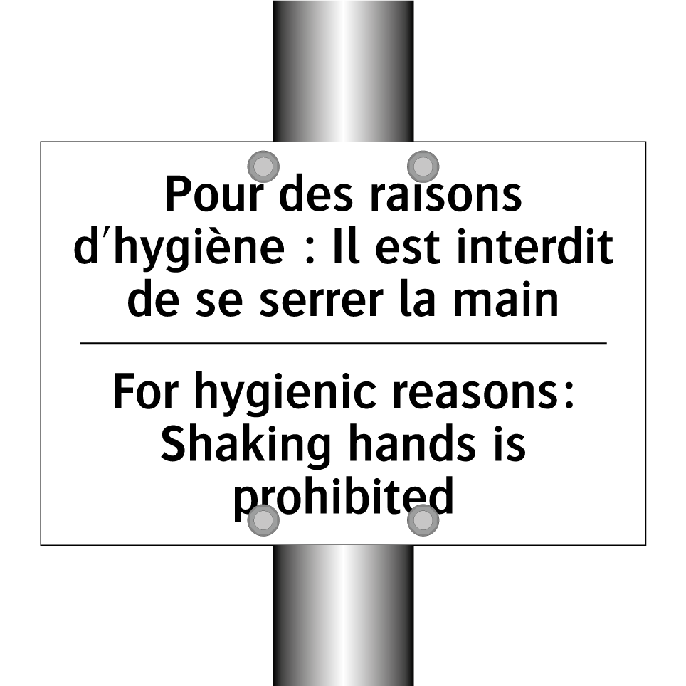 Pour des raisons d'hygiène : Il  /.../ - For hygienic reasons: Shaking  /.../