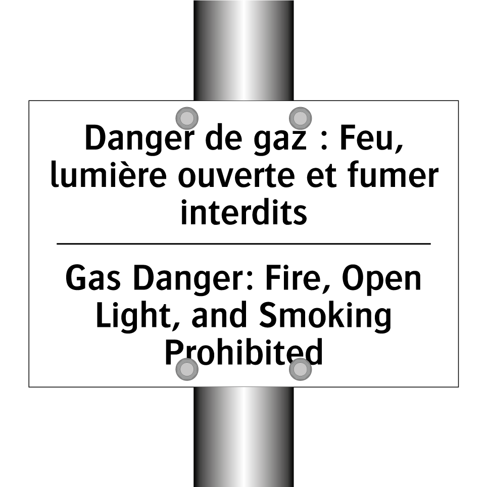 Danger de gaz : Feu, lumière ouverte  /.../ - Gas Danger: Fire, Open Light,  /.../
