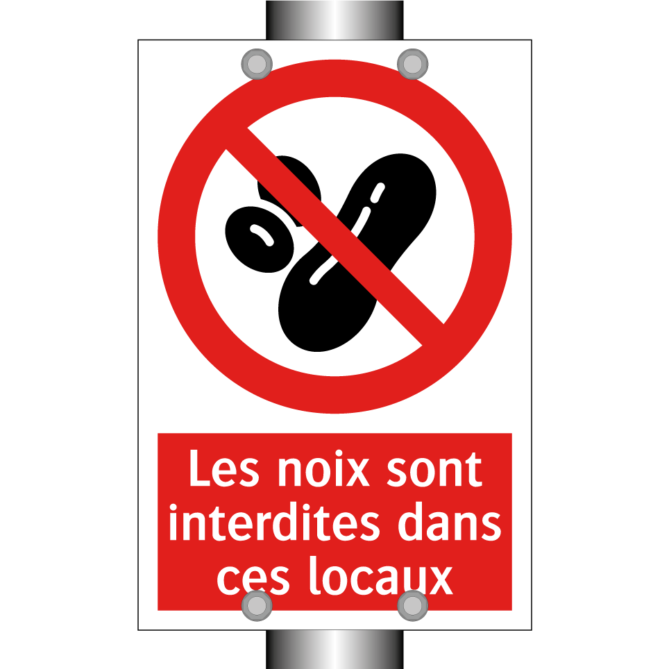 Les noix sont interdites dans ces locaux
