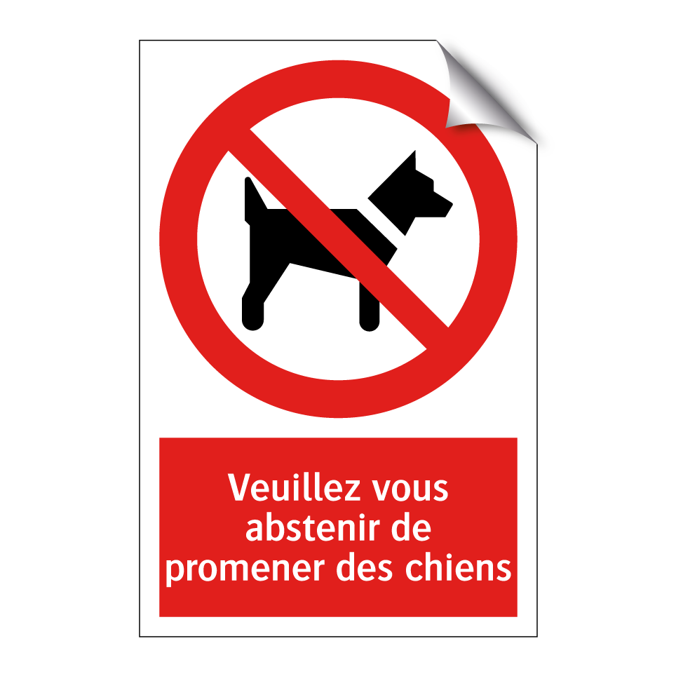 Veuillez vous abstenir de promener des chiens