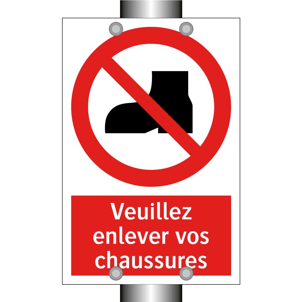 Veuillez enlever vos chaussures
