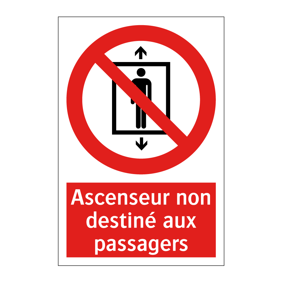 Ascenseur non destiné aux passagers