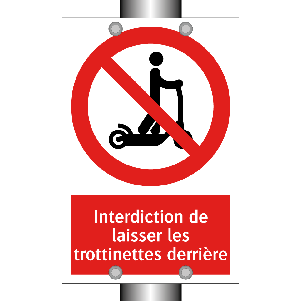 Interdiction de laisser les trottinettes derrière