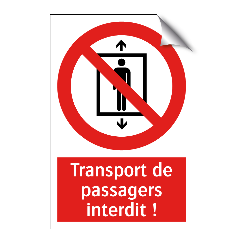 Transport de passagers interdit !