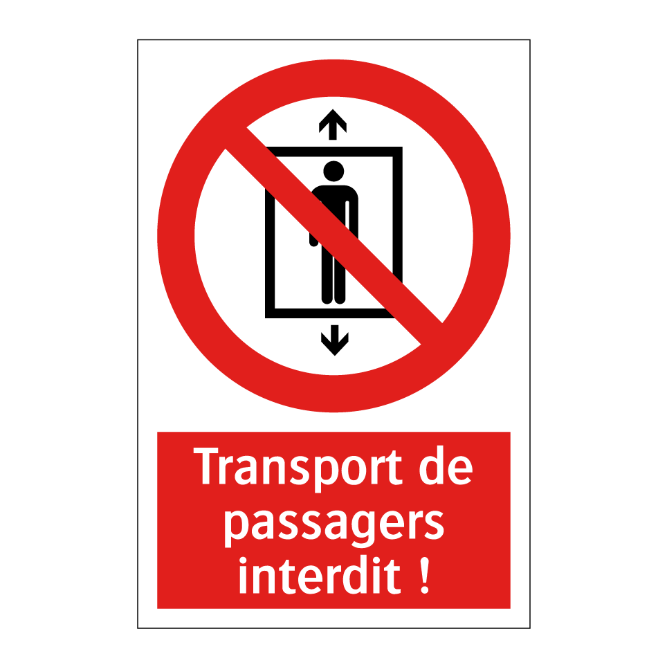 Transport de passagers interdit !