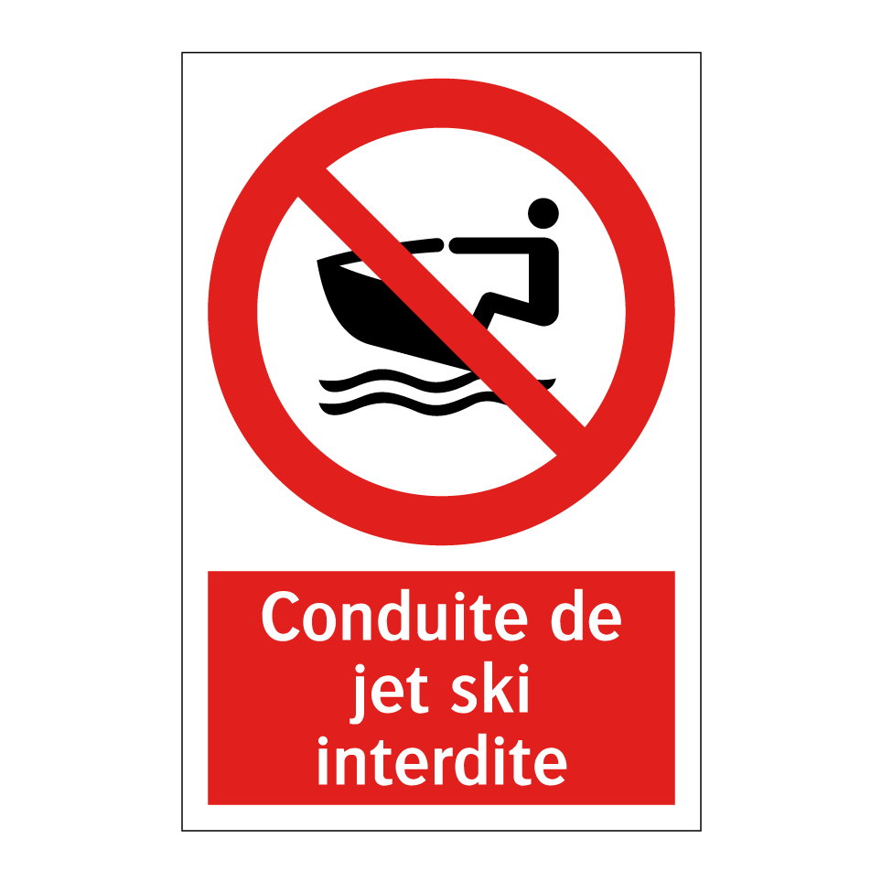 Conduite de jet ski interdite