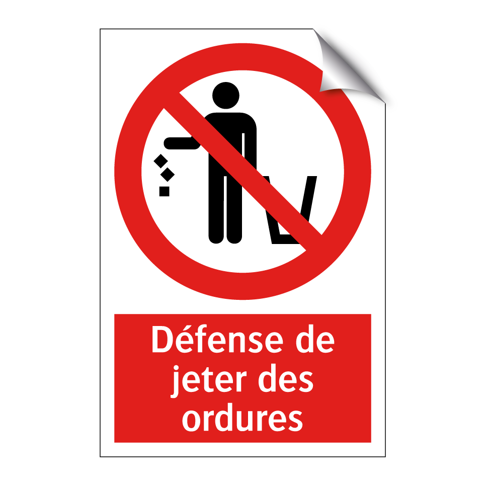 Défense de jeter des ordures